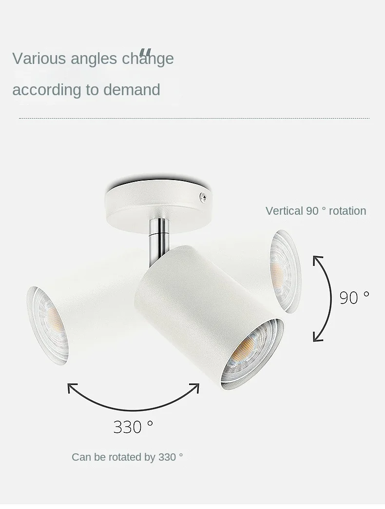 Description Picture 6 of itemTrack Lights Spotlights Background Wall Spotlights Clothing Stores LED Stores Surface Mounted Household Rail Mounted Spotlights