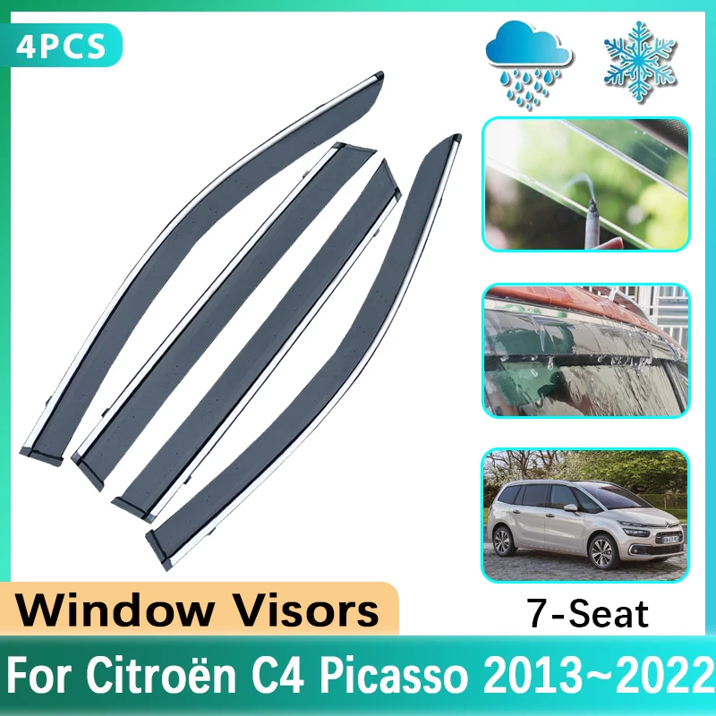 politi Stat dyd Windshield For Citroen Grand C4 Picasso Accessories 2013~2022 Spacetourer  Car Side Window Visor Rain Sun Guard Cover Car Sticker - Awnings & Shelters  - AliExpress