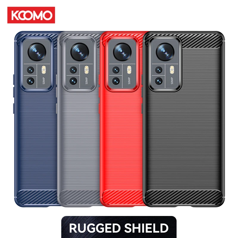 For Xiaomi Mi 12 Pro Case Shockproof Soft TPU Carbon Fiber Brushed Texture Cases For Xiaomi Mi12 Mi 12X 12 Pro Cover