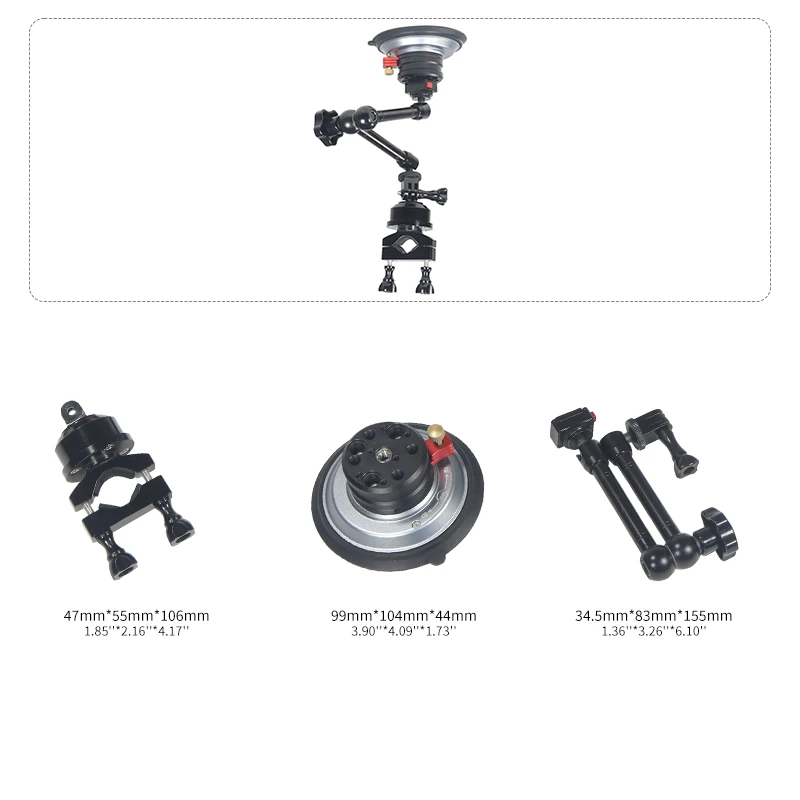 Quick Release Magic Arm Reibung Gelenk 11" Einstellbar Heavy Duty für SLR Monitor LED Studio Kamera Klemme Halter Halterung – Detail 13