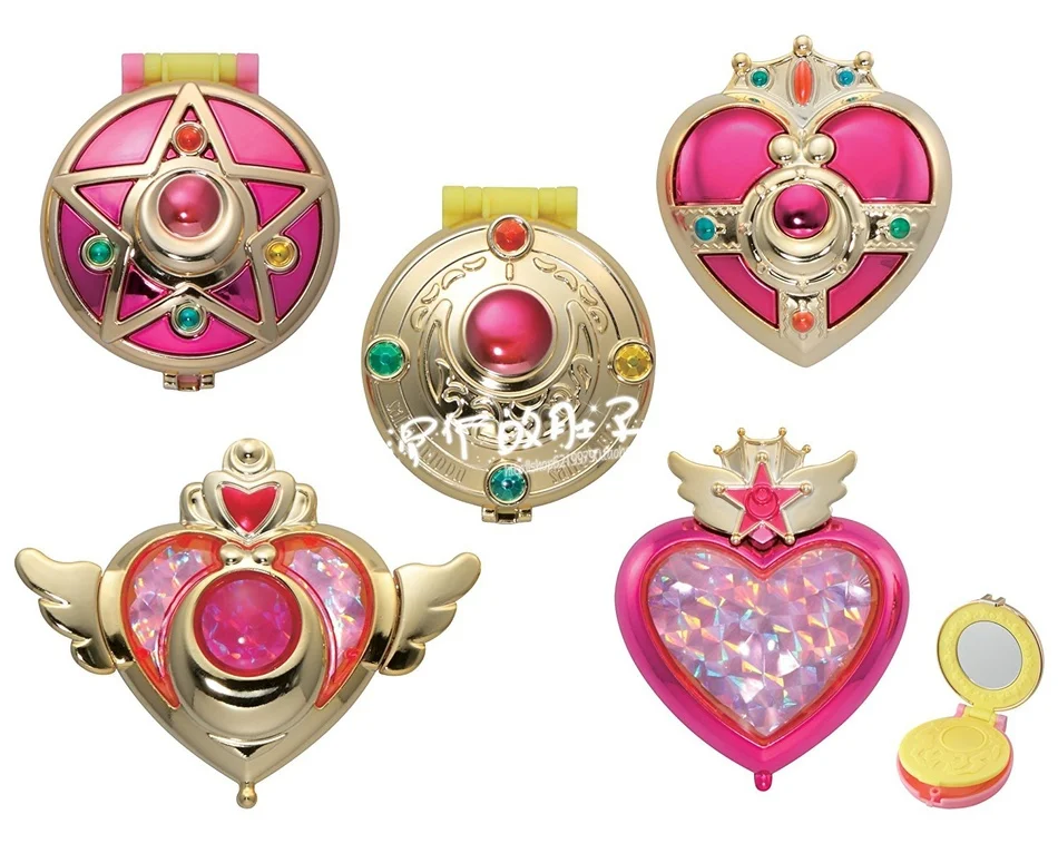 Bandai Spilla Specchio Sailor Moon Moonlight Memory Series - Spilla Trasformazione Con Pietre E Vanetto Portagioie - 5