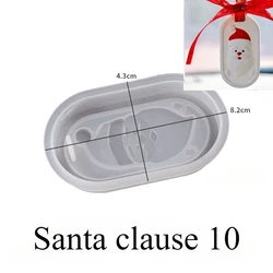 Holiday Scented Gypsum Plaster Silicone Molds for DIY Handmade Christmas Tree Ornaments (Santa claus 10)