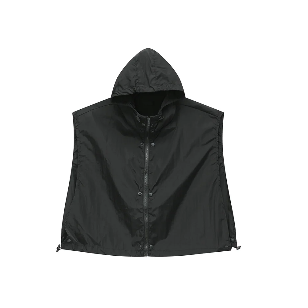 Men's 2024 Spring New Loose Comfort Vests Fashion Personality Hooded Zipper Sleeveless Casual Vest Solid Color Men's Clothes
