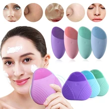 

Electric Face Cleansing Brush Silicone Sonic Face Pore Cleaner Deep Cleansing Skin Face Cleaning Brush Device Washing Brush