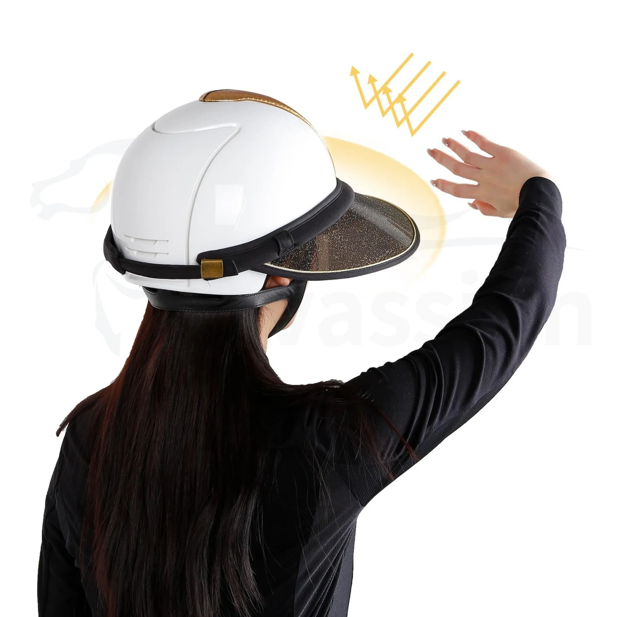 Cavassion Equestrian Helmet Accessories, Sunshade and Sun Protection Hat Brim, Horseback Riding and Equestrian Training 8114005 4