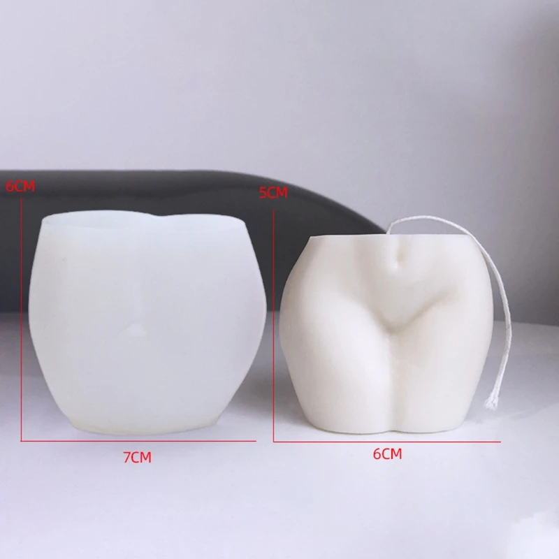 3D Plump Buttocks Shaped Silicone Mold for Handmade Making Soap Plaster Epoxy Mould Cake Chocolate Decorating