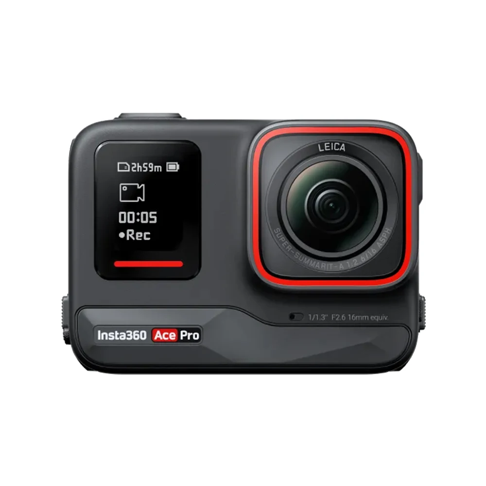 Action Camera Insta360 Ace Pro Waterproof Co-engineered with Leica 1/1.3" Sensor and AI Noise Reduction