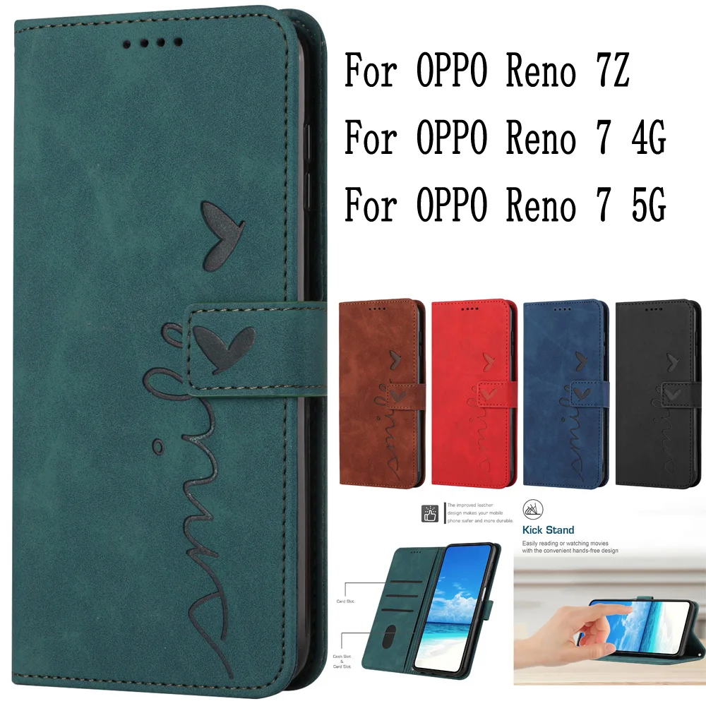 

Sunjolly Mobile Phone Cases Covers for OPPO Reno 7Z 7 4G 5G Case Cover coque Flip Wallet for OPPO Reno 7 Case