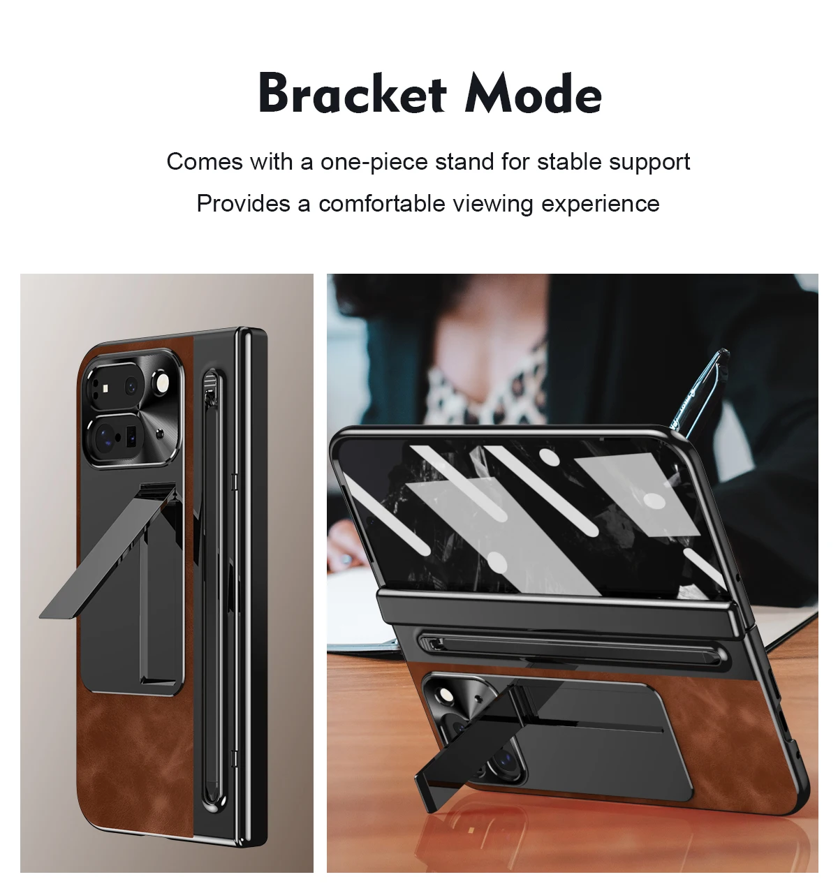 Custodia in pelle retrò Custodia Flip Cover in pelle per Goole 9 Pro Fold con slot per penna Supporto per telefono Pellicola protettiva in vetro per schermo_voghion.com