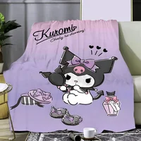 Sanrio Cute Cartoon Printed Blanket Picnic Blankets Warm Blanket Soft Comfortable K-KuromiS Blanket Home Travel Birthday Gift 2
