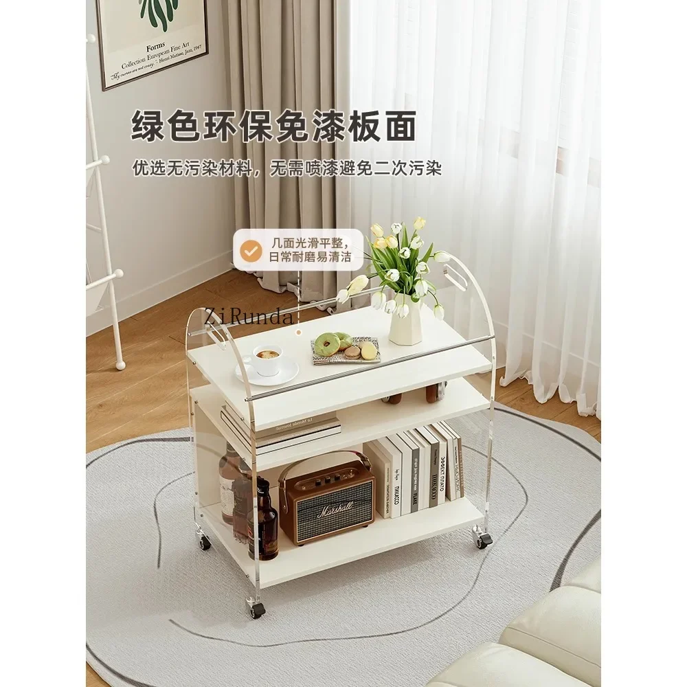 *Sofa Side Table Removable Living Room Small Coffee Table Trolley Bedside Side Cabinet