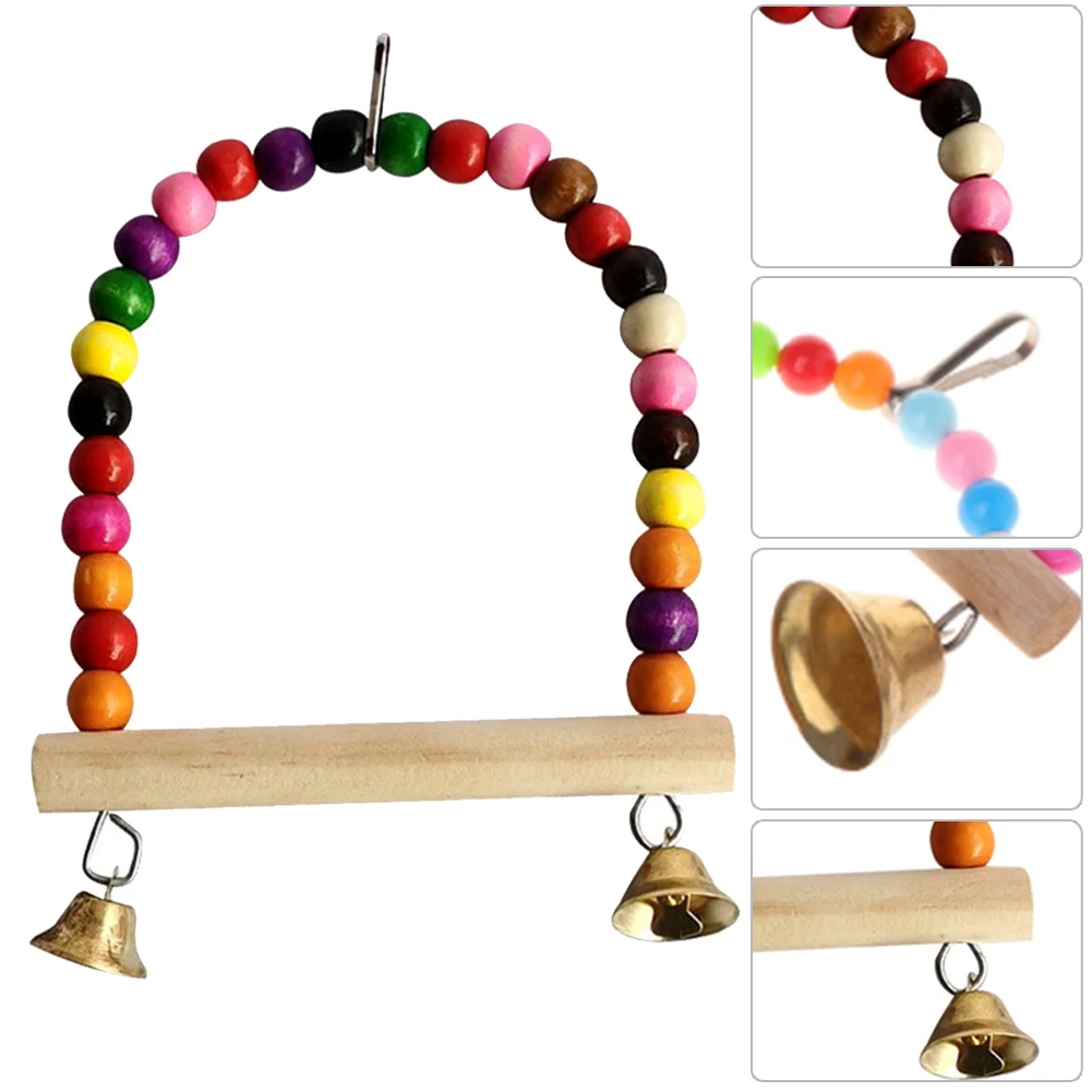 Title 2, 1 Pc Parrot Swing Bird Swing Toy Parrot Cage To...