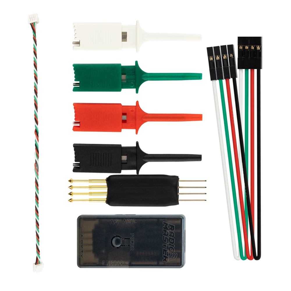 Détail du bouton et des LEDs du RadioMaster ExpressLRS V2 USB UART Flasher, outil fiable pour flasher vos récepteurs ELRS.