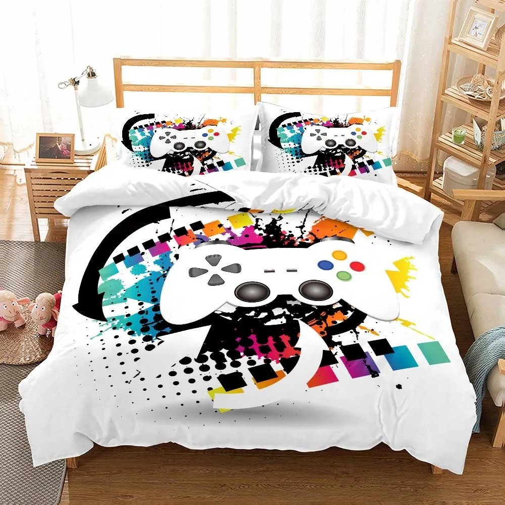 Gamepad Kids Bedding Set Game Gamer Modern Luxury Duvet Cover Sets Queen King Single Size Comforter Cover 2/3pcs Quilt Cover