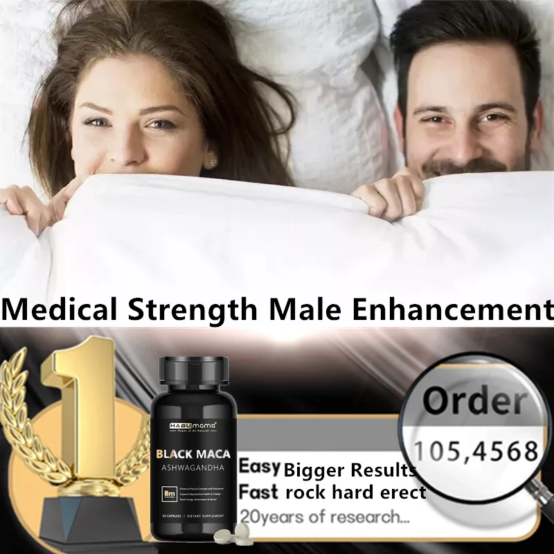 Organic Black Maca Root + Ashwagandha Extract Supplement for Women & Men Erect Energy Endurance Vegan Pills organic maca supplement