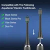 10pcs Replacement Toothbrush Heads Compatible with AquaSonic Black Series/Black Series Pro/Vibe Series Toothbrush Bristle Nozzle 4