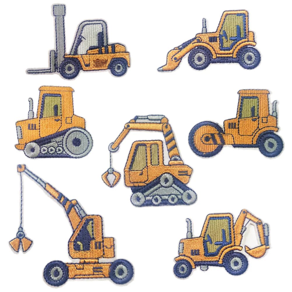 

7 Pcs Cartoon Cloth Stickers DIY Embroidery Accessories Iron Patch for Clothing Clothes Materials Polyester