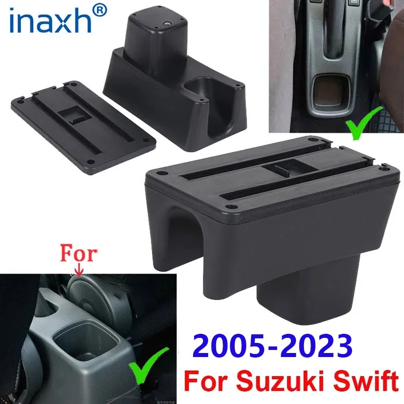 For Suzuki Swift Armrest Box For Suzuki Swift Car Armrest Car Accessories Interior details storage Box Retrofit parts 2005-2023