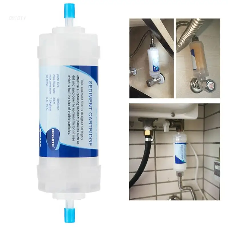 Quick-Connect Water Filter Replacement Cartridge Inline Filter for Refrigerator Ice Maker Under Sink MB