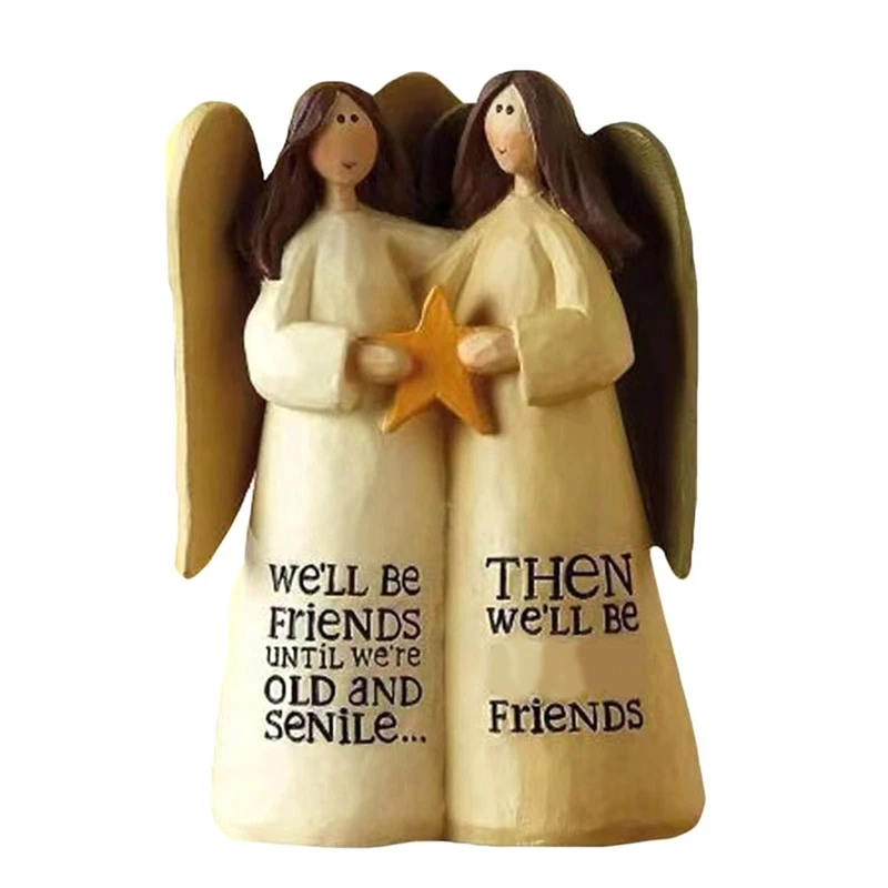 

1 Piece Friendship Angel Statue Memorial Friendship Sculpture Celebrating Friendship Gifts For Women Friends