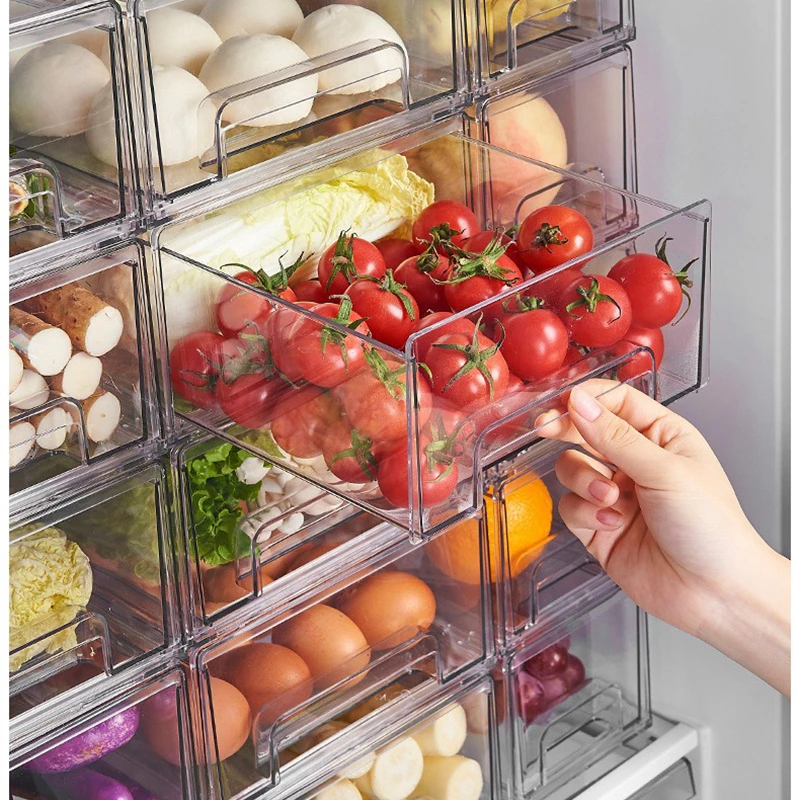 Kitchen Refrigerator Storage Box Drawer-type Fresh-keeping Box Food-grade Eggs and Meat Food Frozen Finishing Storage Box 4