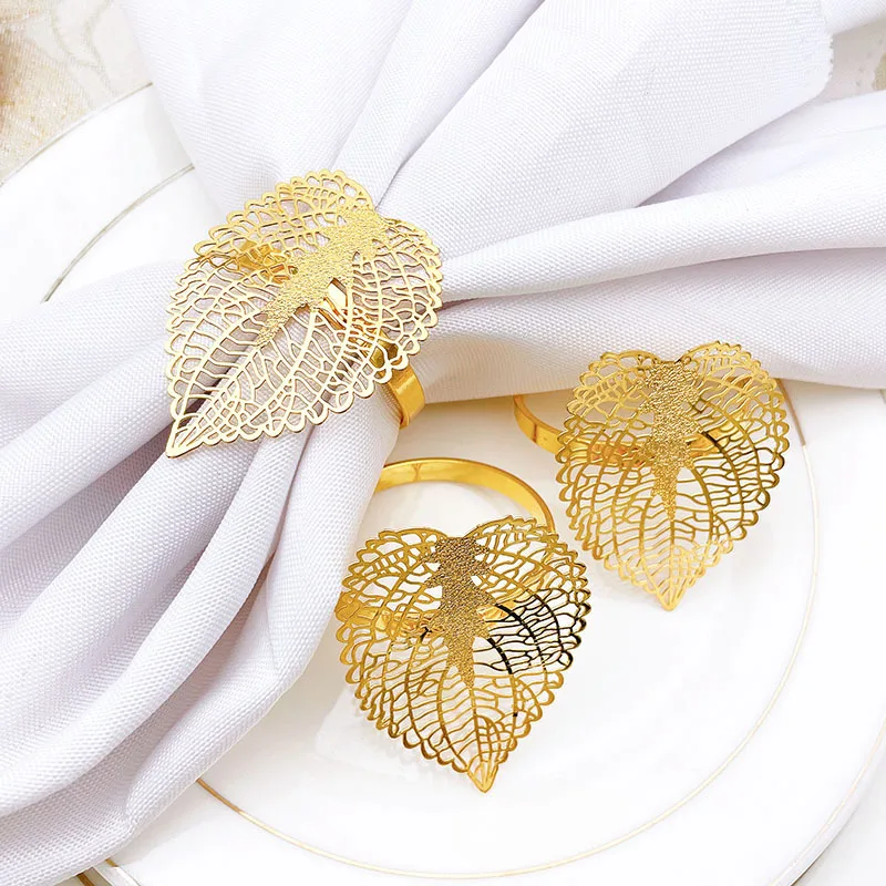 Hot Sale Creative Napkin Ring Metal Fruit Napkin Buckle Christmas Wedding Party Circle Desktop Decoration