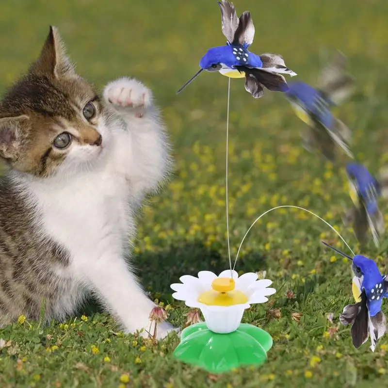 

Hummingbird Shape Cat Toy 360 Degrees Rotatable Kitten Training Supplies Cats Teaser Toys Pet Entertaining bird shape Accessory