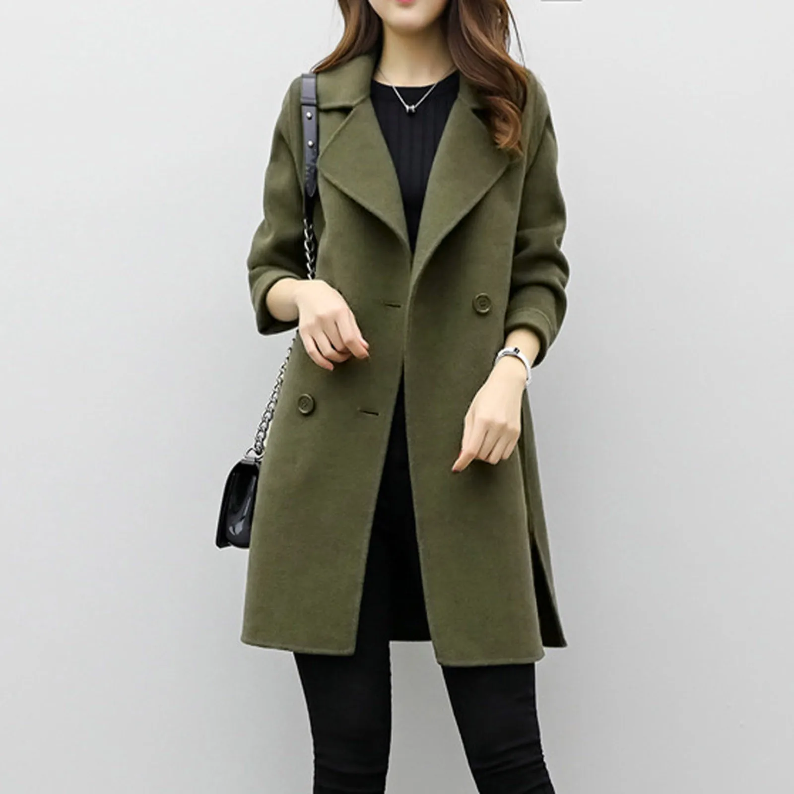 저렴한 여성 의류 및 무료 배송, 가을 겨울 재킷, 캐주얼 외투, 가디건 슬림 코트, 오버코트