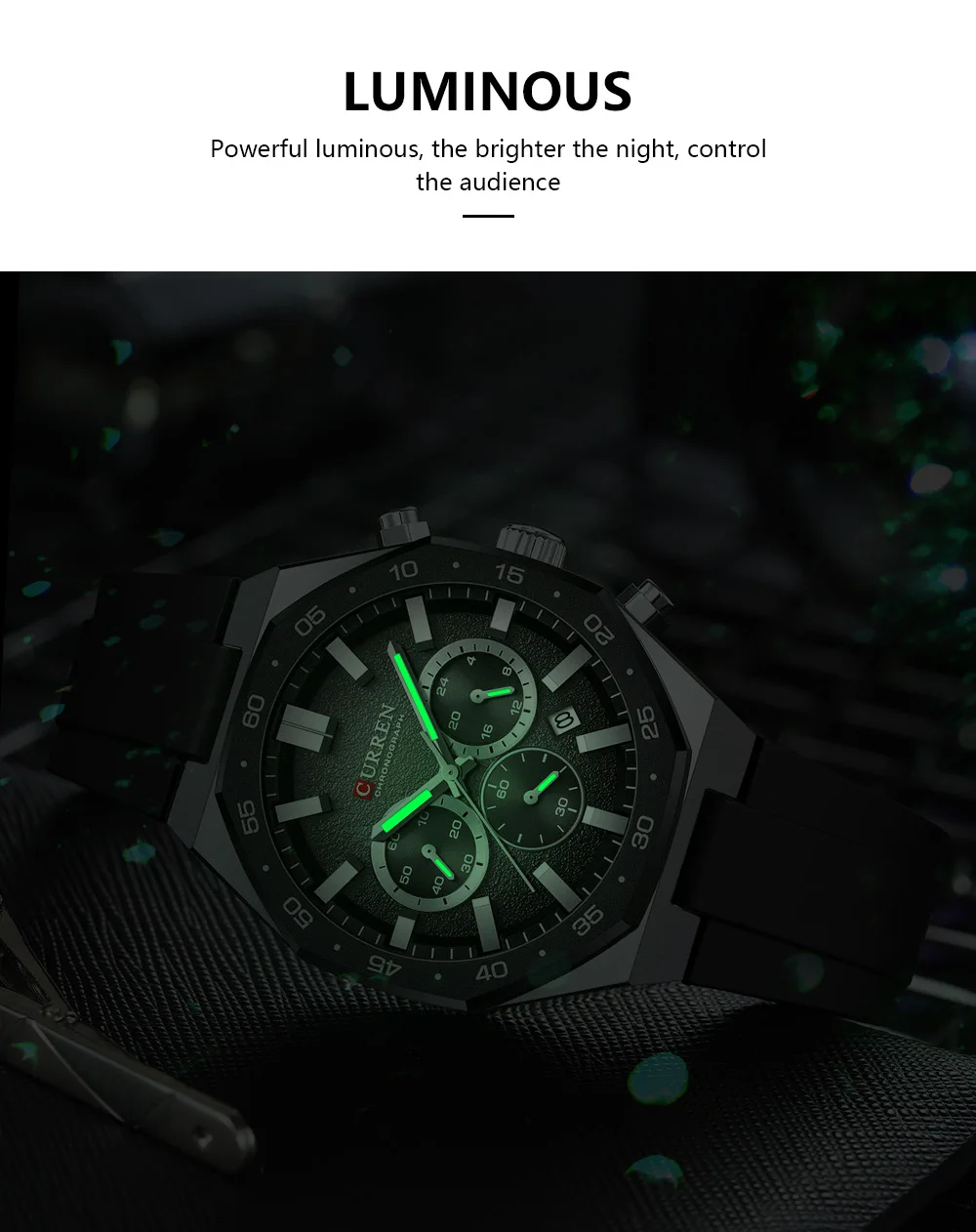 Montre à quartz classique pour homme, multifonctionnelle, lumineuse, chronographe, calendrier, étanche, sport, mode._voghion.com