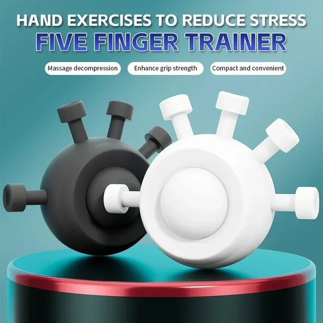 Five-Finger Strength Trainer Stress Relief Fitness Equipment Hand Grip Strengthener Exercise Tool For Rock climbers Power Device 2