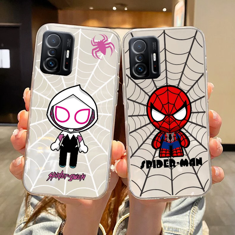 

Marvel Hero SpiderMan Cool For Xiaomi Redmi K60 K50 K40 K30 K20 Go S2 8A 7A 6Pro 5 Plus 5G Transparent Phone Case