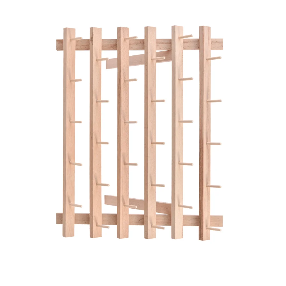 

Wooden Thread Rack Sewing and Embroidery Thread Holder 30 Spools Thread Storage Organizer Stand for Sewing Embroidery Spools