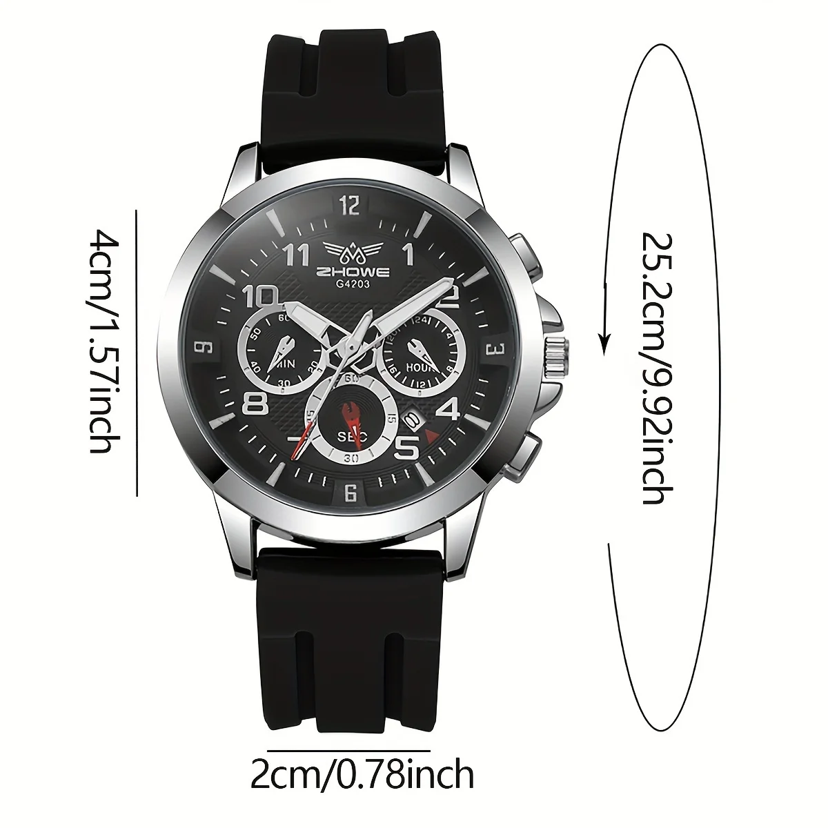 Fashion Men Wristwatch Luxury Original Man Watch Silicone Strap Sport Quartz Male Clock Gift