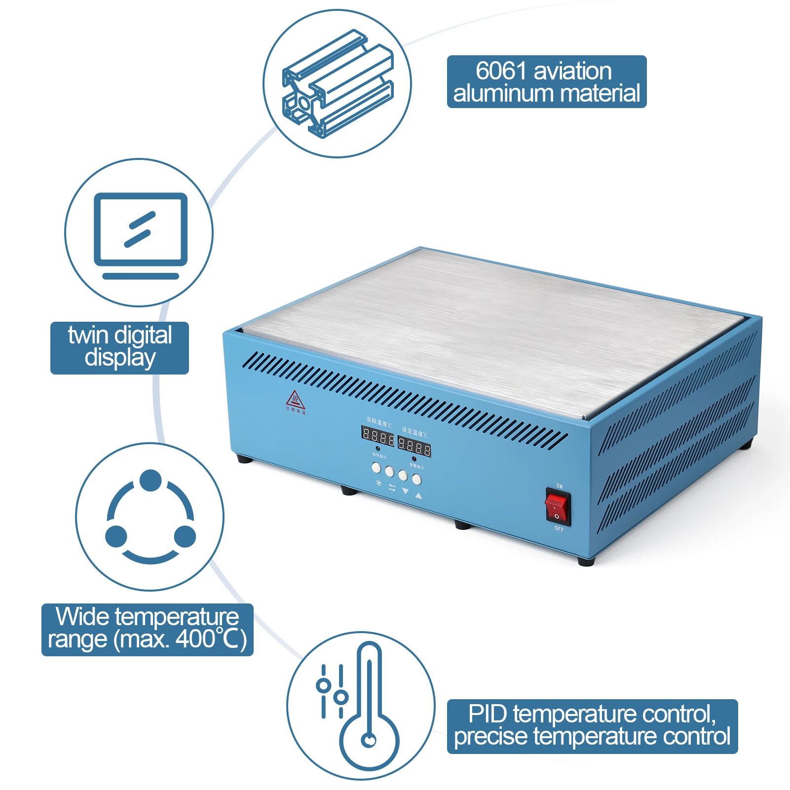 Upgraded 2800W Soldering Hot Plate LED Microcomputer Electric Preheat Soldering Station Welder Hot Plate Rework Heater Lab