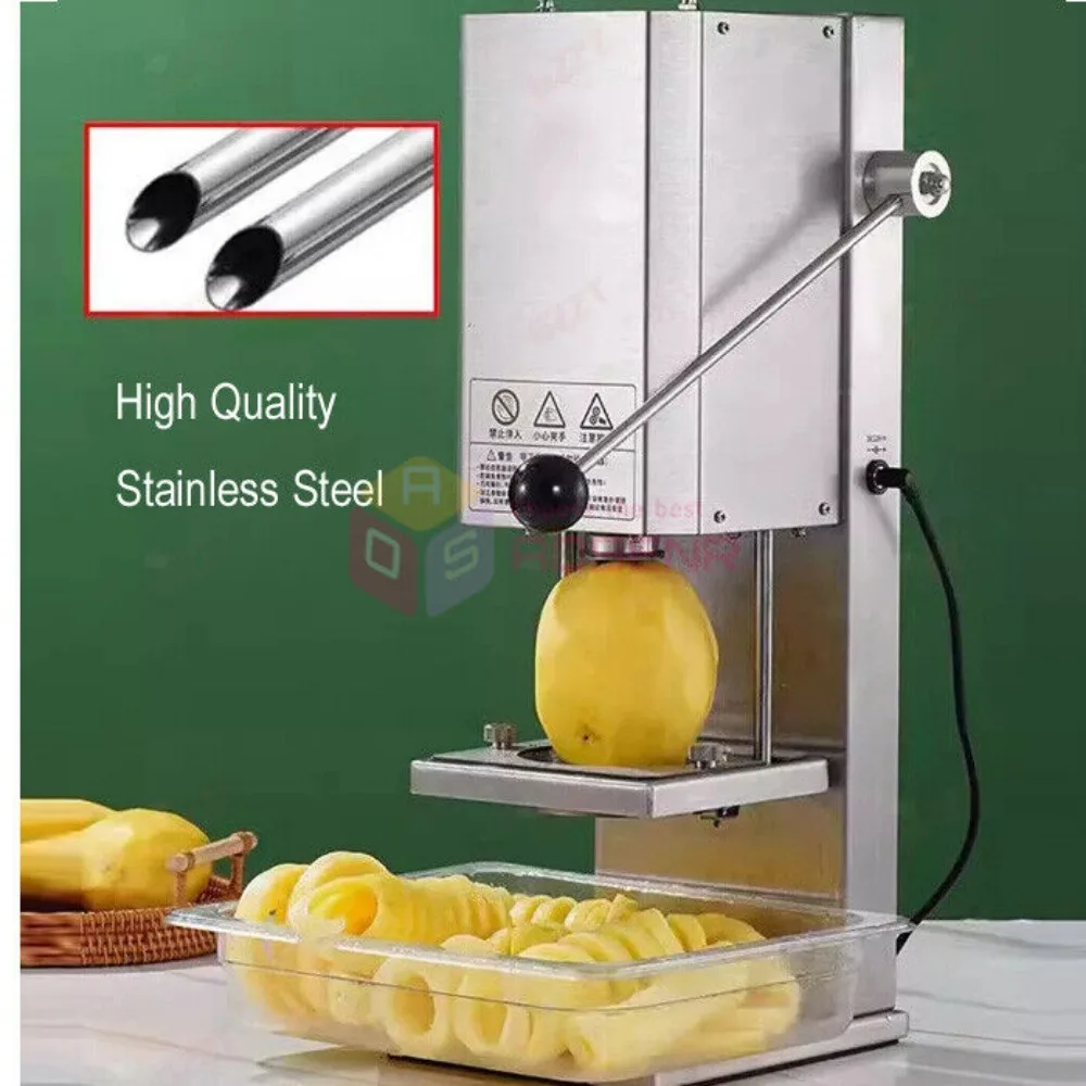 Electric Curly Fries Machine Commercial Automatic Potato Cutter 100kg/h Potato Tower Machine