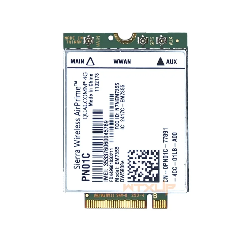 Sierra sem Fio Dw5808e 4g Lte Módulo Em7355 Qualcomm Wwan Ngff Cartão dw 5808e para Dell Venue 11 Pro Latitude 14 12 11 Pro - Imagem 4