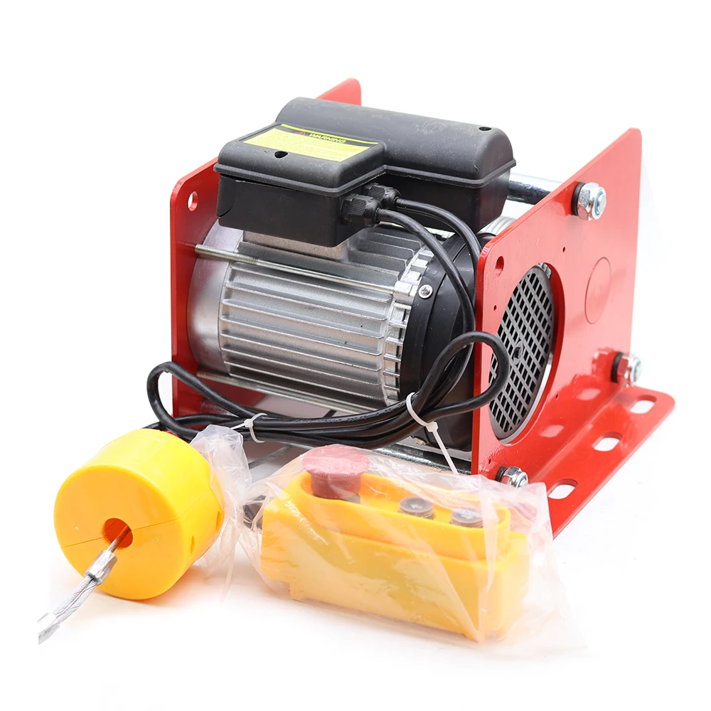 Cabrestante eléctrico portátil para el hogar, grúa pequeña de 220V/380V,  decoración de construcción, polipasto de cuerda de alambre,  400/600/800/1000kg - AliExpress