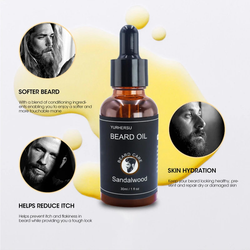 Nutritious Beard Growth Oil for Men's Thick & Smooth Facial Hair - 30ml