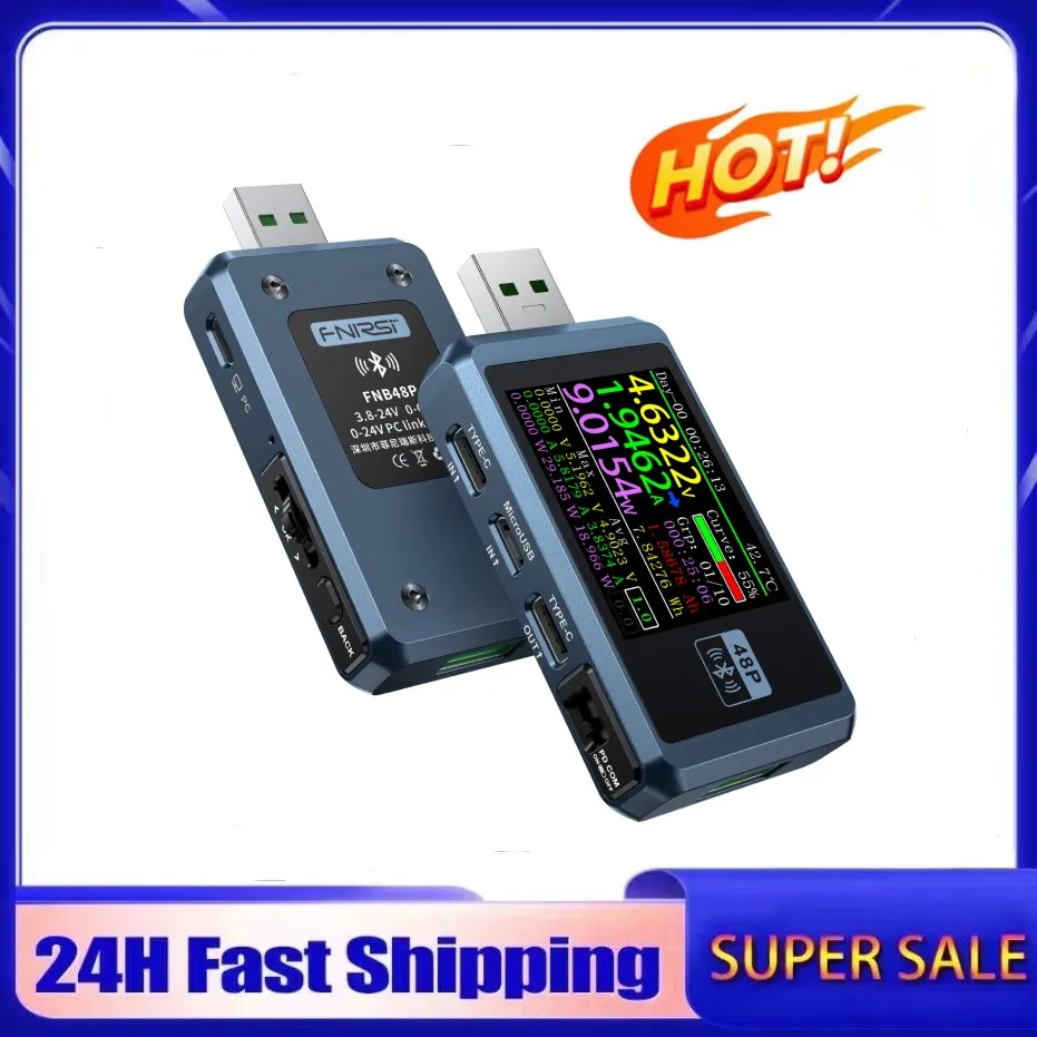 Tester Di Alimentazione USB Con Voltmetro E Amperometro - Misuratore Di Potenza E Capacità Per Caricabatterie, Power Bank E Cavi, Display Con Memoria, Fino A 20V