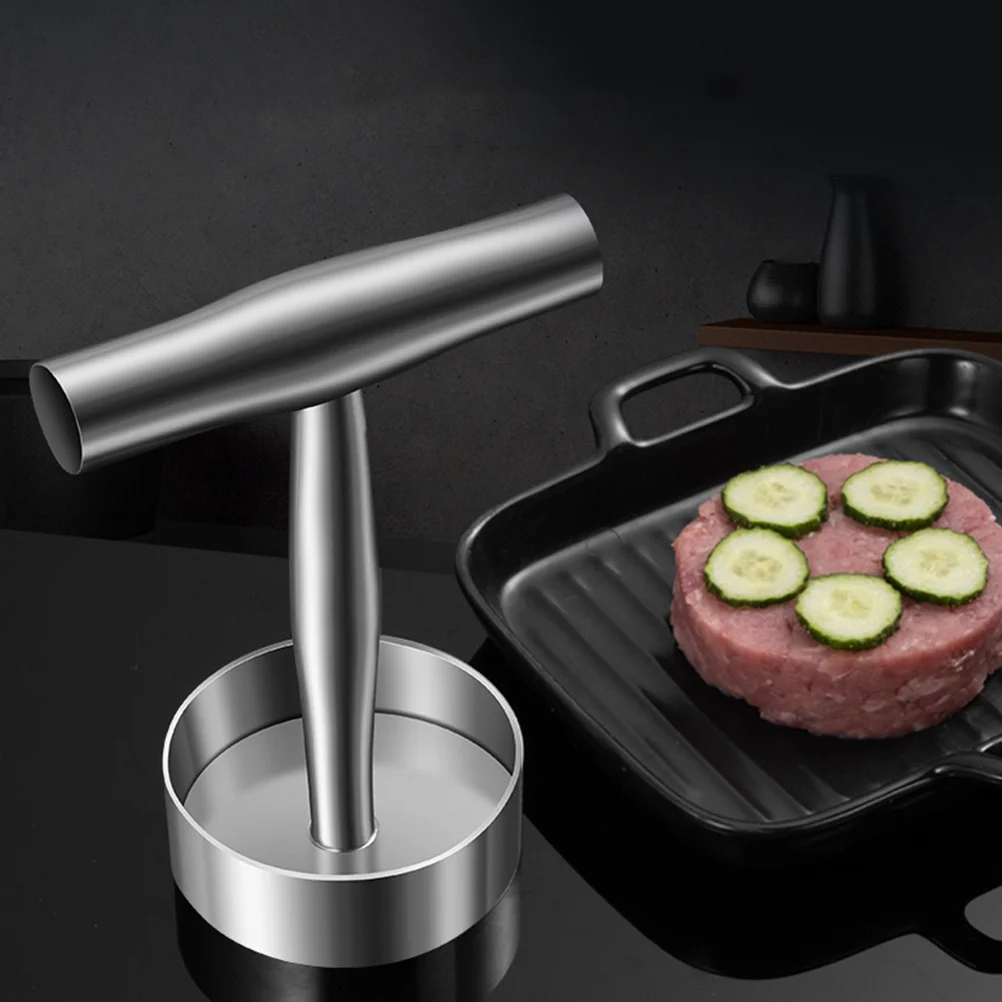 Stainless Steel Burger Press Durable Meat Smasher Manual Patty Press Kitchen Tool Steak Weight Cooking Gadgets