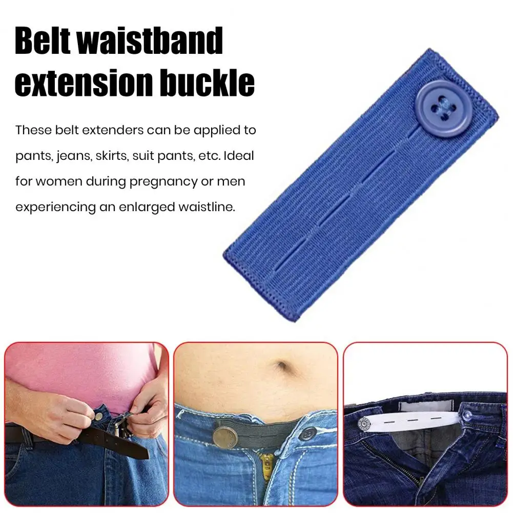 Waist Belt Unisex Solid Color Elastic Waist Extender Pregnant Women Chubby Men Adjustable Waistband Expander