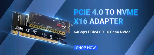 Jeyi Argb Pcie 4.0 Nvme Adapter, Pcie To Nvme M.2 Adapter Card With  Heatsink, Compatible With Pcie 4.0/3.0/2.0/1.0, Argb Sync - Add On Cards &  Controller Panels - AliExpress