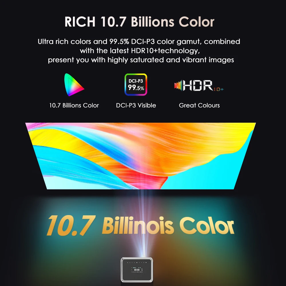 Portable Projector, Mini Projector, Video Projector, Google Version Netflix Official Licence 4k projector 5G WiFi Dolby Portable Projector Android 11 Home Theater beam Projector