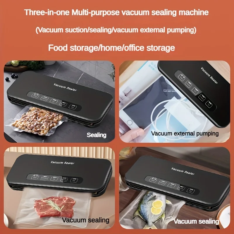 bag sealer food vacuum sealer portable sealing machine automatic vacuum sealing machine with suction vacuum bags for food storage