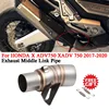 For HONDA X ADV750 XADV 750 2017 - 2021 Motorcycle Exhaust Escape Modified Middle Link Pipe Connecting 51mm Moto Muffler Tube