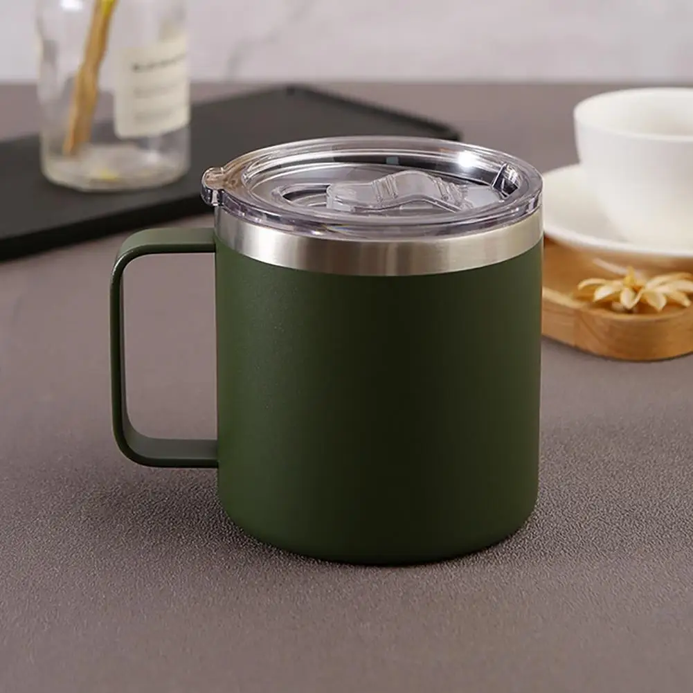 24oz 680ml Insulated Coffee Mug with Lid, Stainless Steel Coffee Cup,  Double Wall Vacuum Coffee Tumbler with Handle - AliExpress