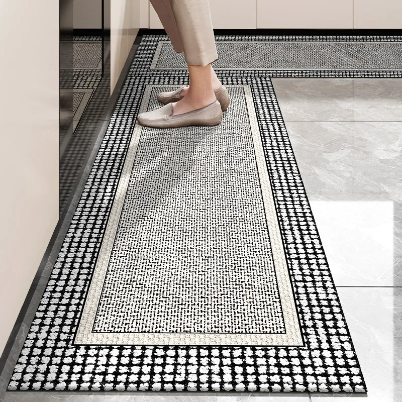 Kitchen Floor Mat Loop Velvet Non-slip Wear-resistant Carpet Long Strip Home Decoration Rug Alfombra Antideslizante Para Cocina 3