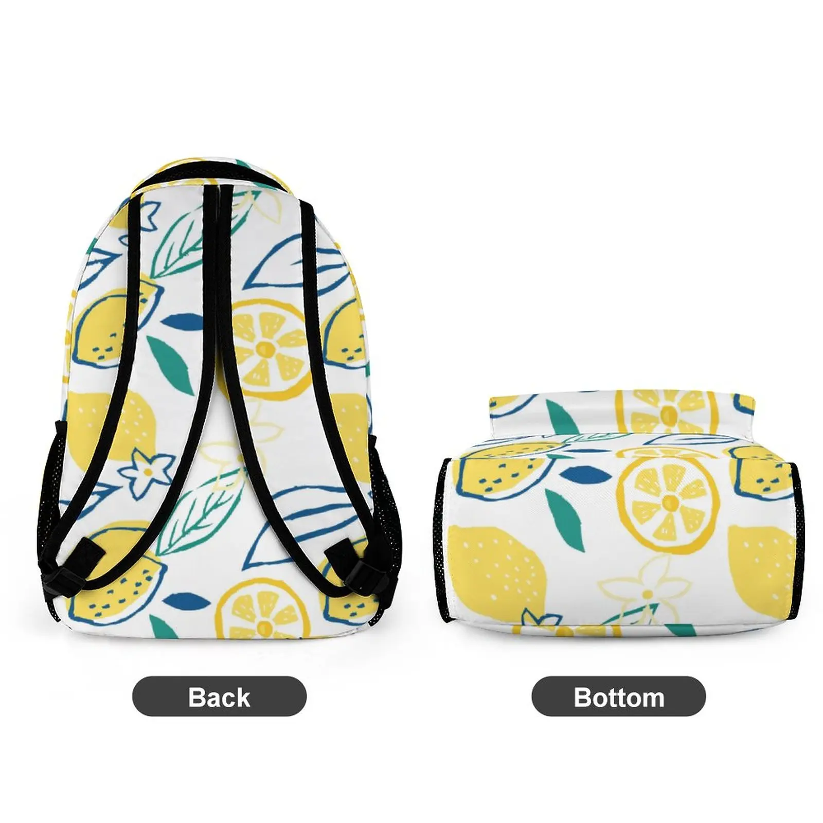 Custom Printed Cartoon Fruit Schoolbag Large Capacity Backpack Leisure Daypack Shoulder Pencil Case Children's Backbag