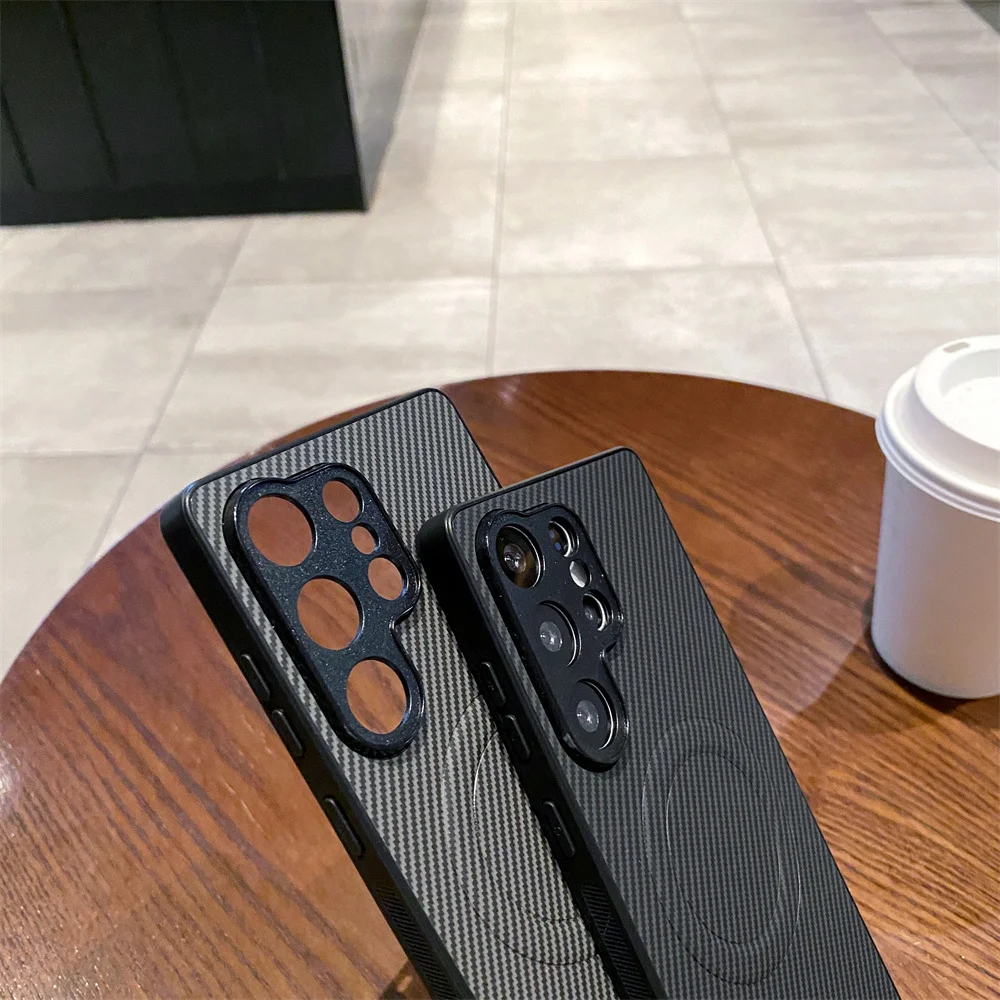 حافظة هاتف مغناطيسية من ألياف الكربون لهاتف سامسون...