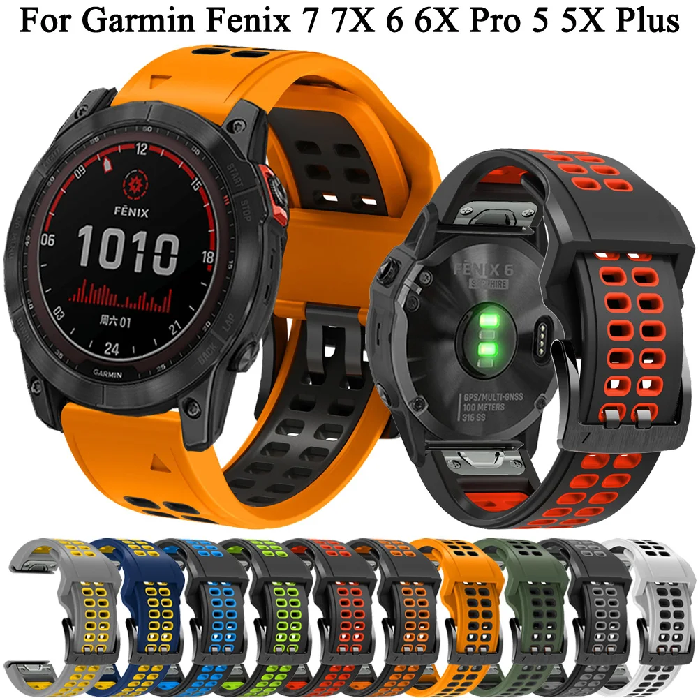 

Ремешок силиконовый для Garmin Fenix 7X 7 6 6X Pro 5 5X Plus 945 3 3HR, сменный Браслет для смарт-часов, браслет для наручных часов, 22 26 мм